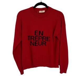Elan Red ENTREPRENEUR Sweater size Medium Crewneck Pullover